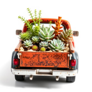 Succulent in a Toy Truck